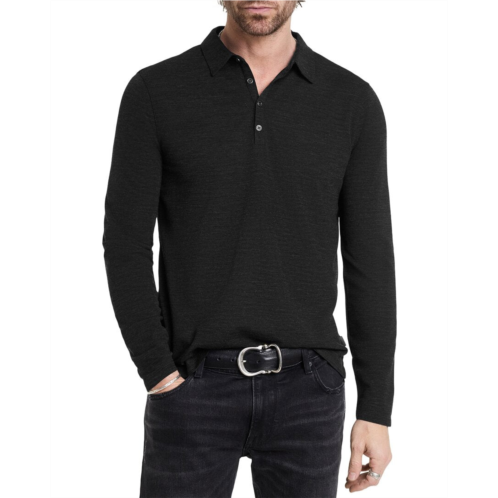 John Varvatos maleo regular fit wool-blend polo shirt