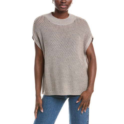 EILEEN FISHER mock neck wool square sweater