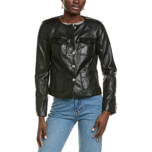 T Tahari vegan leather jacket