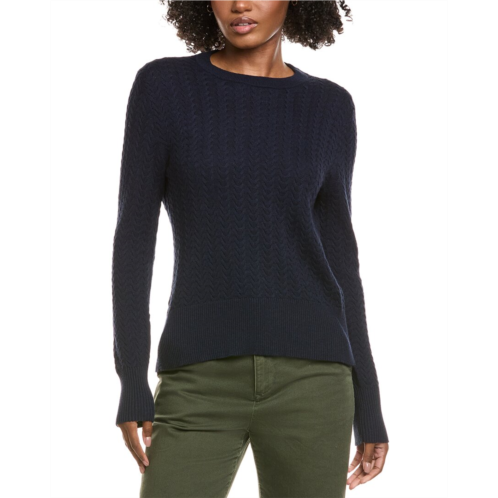 Hannah Rose vertical cable cashmere-blend pullover