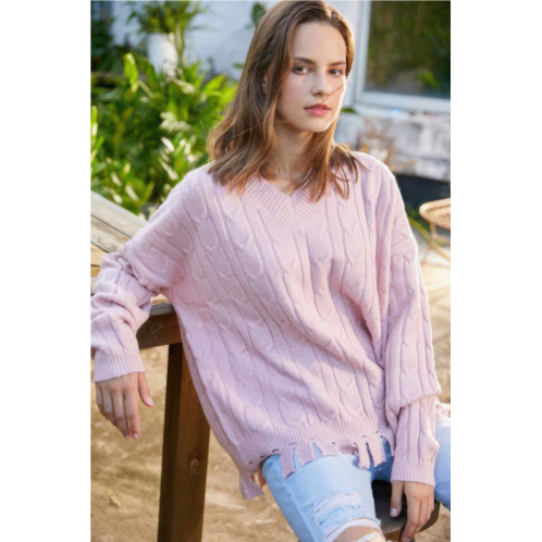 TRUEDAMES solid knit sweater