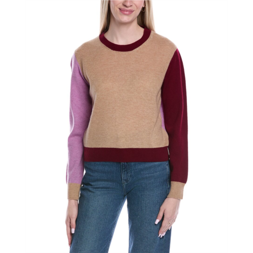 Brodie Cashmere colorblocked wool & cashmere-blend sweater