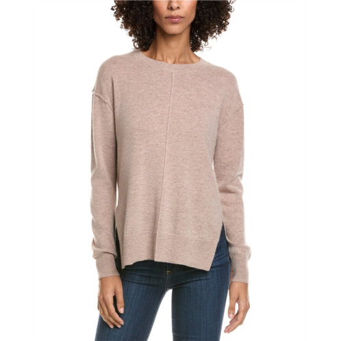 InCashmere seam detail high-low wool & cashmere-blend sweater