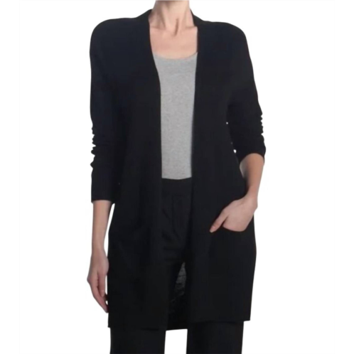 T Tahari long sleeve v neck cardigan in black