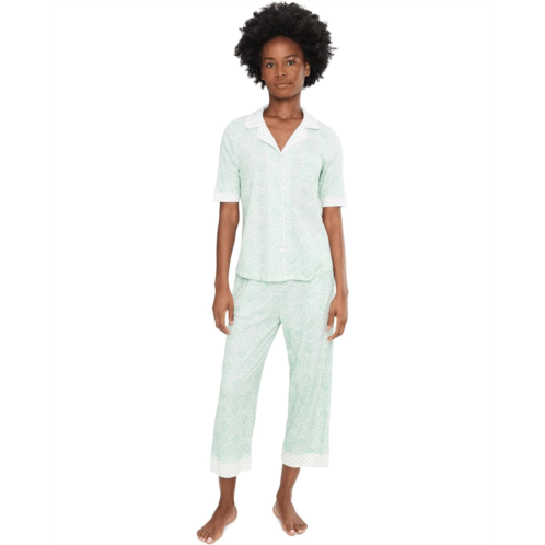 Womens Karen Neuburger Elbow Sleeve Capri Pajama Set