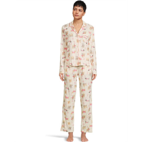 Karen Neuburger Novelty Long Sleeve Girlfriend Pajama Set