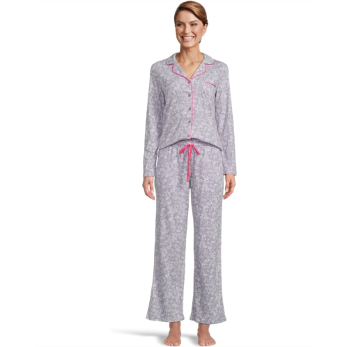 Karen Neuburger Petite Novelty Print Long Sleeve Girlfriend Pajama Set