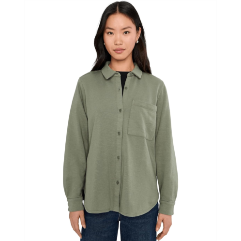 Eileen Fisher Garment Dyed Terry Classic Collar Shirt