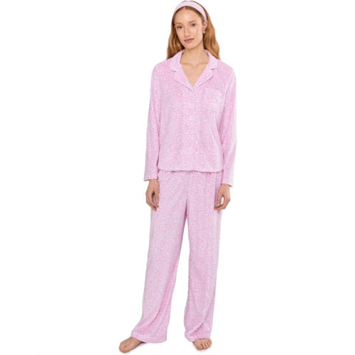 Karen Neuburger Minky Fleece Long Sleeve Notch Top & Long Pants Set