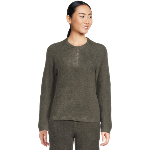 Womens Barefoot Dreams Cozychic Lite Textured Raglan Sleeve Henley