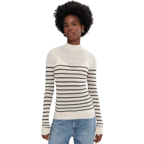 Womens Sanctuary Forever Striped Mock Neck