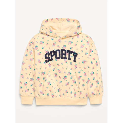 OldNavy Printed Loose Pullover Hoodie for Girls