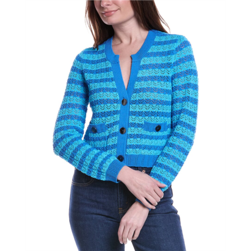 pointelle knit cardigan