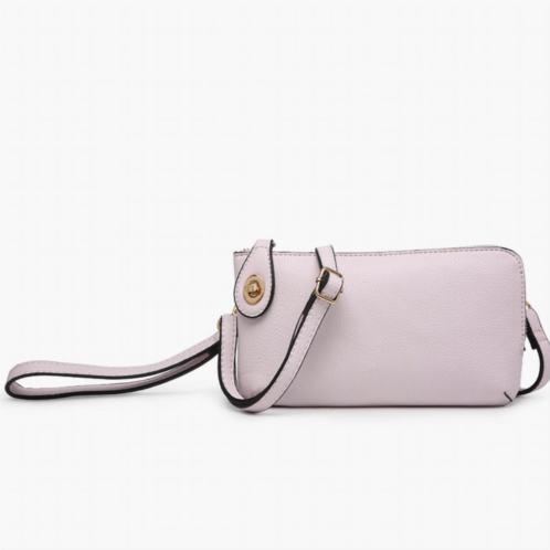 Jen & Co. crossbody wristlet clutch in cool pink