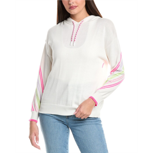 WISPR sporty stripe silk-blend hoodie