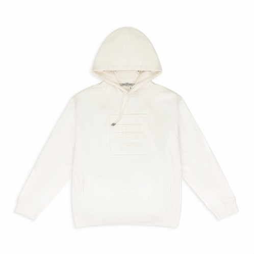 Opening Ceremony white embossed box logo hoodie