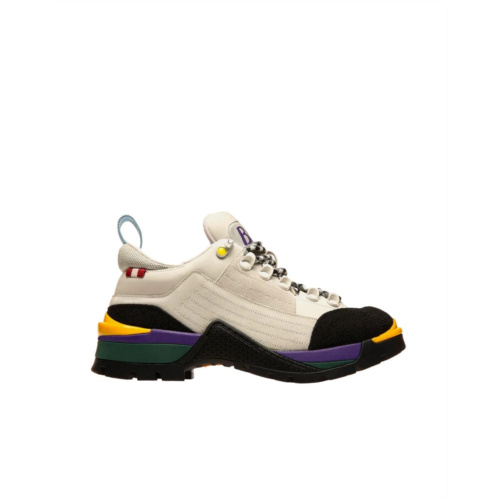 Bally hike 6239703 womens dusty white calf leather sneakers