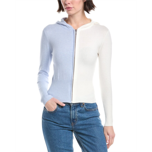 WISPR half and half fitted silk-blend hoodie