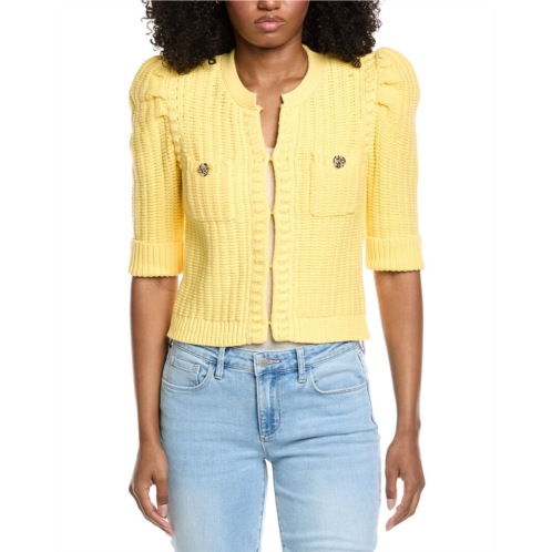 delilah crop textured cardigan