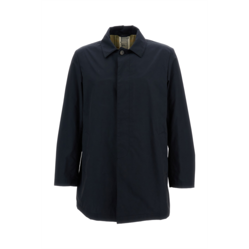 structured dark blue coat