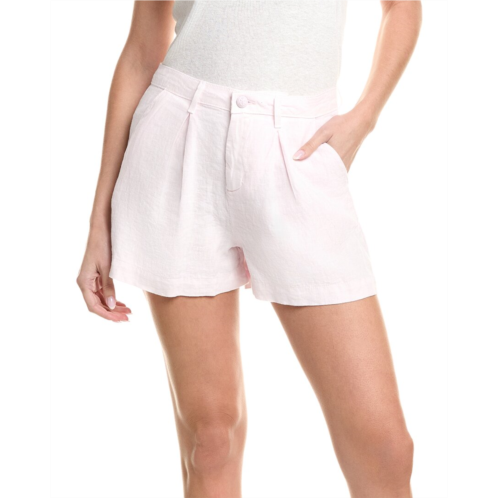 LAGENCE zahari high-rise pleated linen short