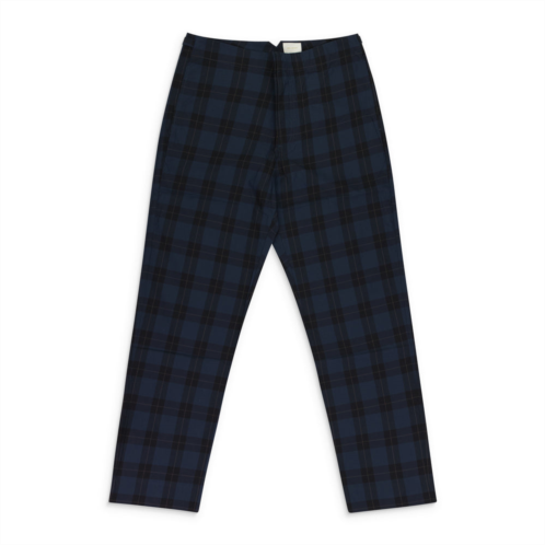 AIME LEON DORE navy plaid nylon trousers