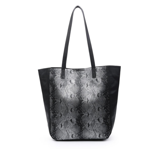 Jen & Co. womens animal print bag in a bag tote in grey