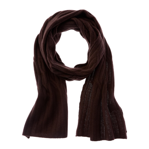 Hannah Rose wide cable cashmere scarf