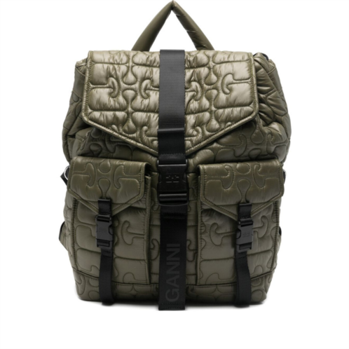 Ganni Quilted Nylon Backpack