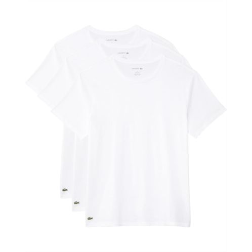 Mens Lacoste 100% Cotton Regular Fit Crew-Neck T-Shirt 3-Pack