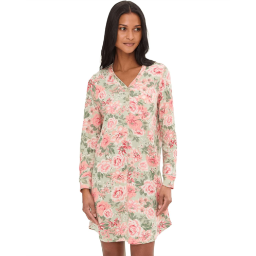 Karen Neuburger Vintage Dreams Long Sleeve Nightgown With Picot Trim