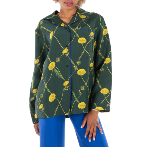 Burberry dandelion-print silk pyjama shirt