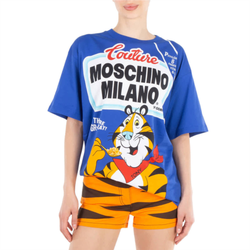 Moschino tony the tiger oversized t-shirt in blue