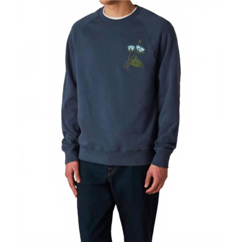 Paul Smith floral embroidery sweatshirt in steel blue