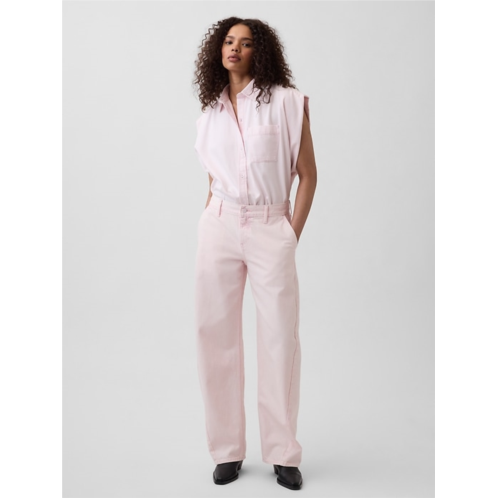 Gap × HFR Low Rise Pink Baggy Barrel Jeans by Nicole Benefield Portfolio