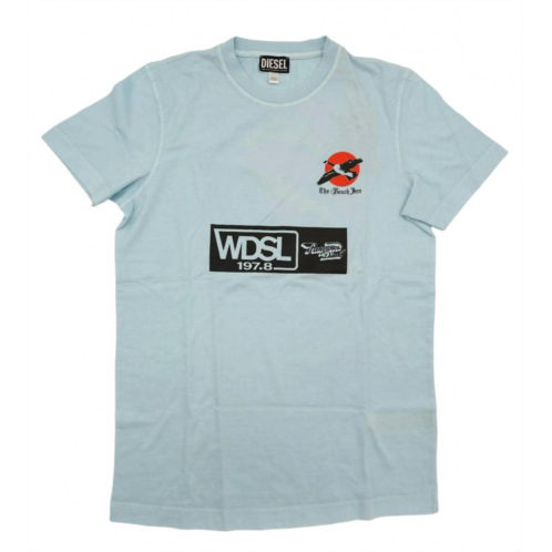 DIESEL mens t-diegor graphic t-shirt in blue