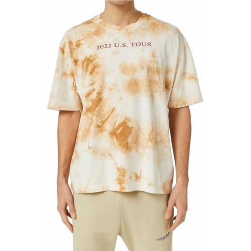 DIESEL t-wash tie dye t-shirt in beige