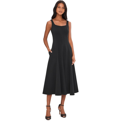 Womens Vince Square Neck Seamed Dress