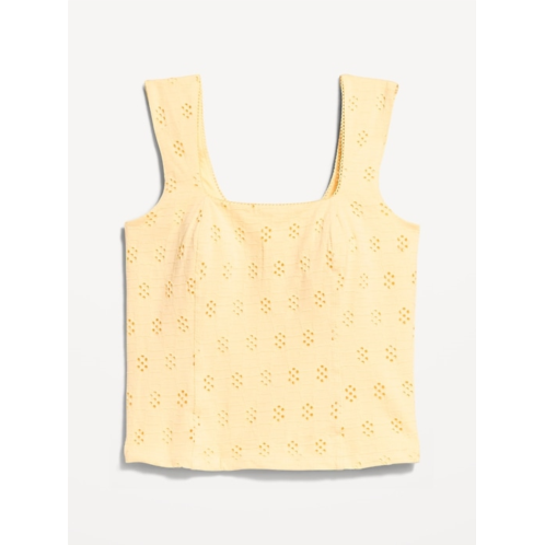 OldNavy Seamed-Bodice Eyelet Tank Top