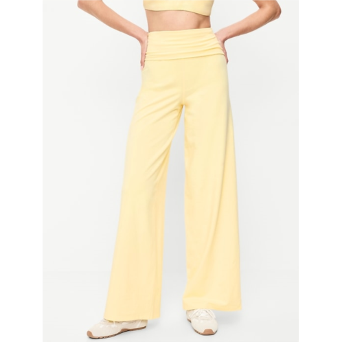 OldNavy High-Waisted PowerChill Fold-Over Wide-Leg Pants