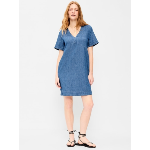 OldNavy Short-Sleeve Denim Mini Shift Dress