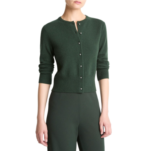 Vince metal button wool & cashmere-blend cardigan
