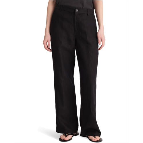 Womens Madewell The Zoe Relaxed Straight Pant in 100% Linen