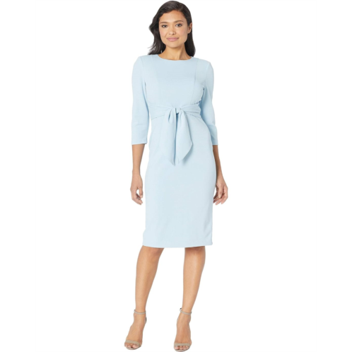 Adrianna Papell Knit Crepe Tie Waist Sheath Dress