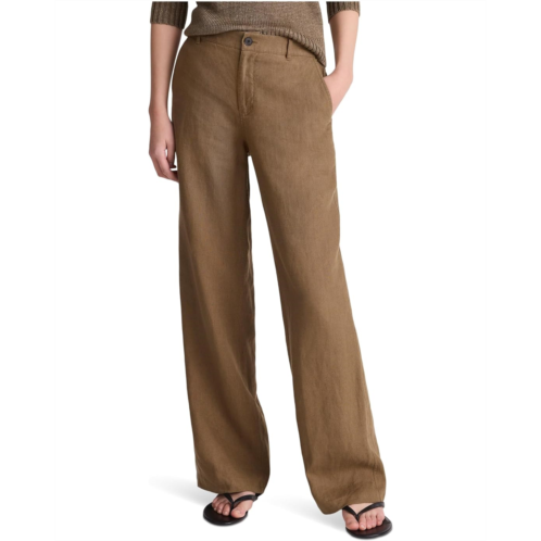 Womens Madewell The Zoe Relaxed Straight Pant in 100% Linen