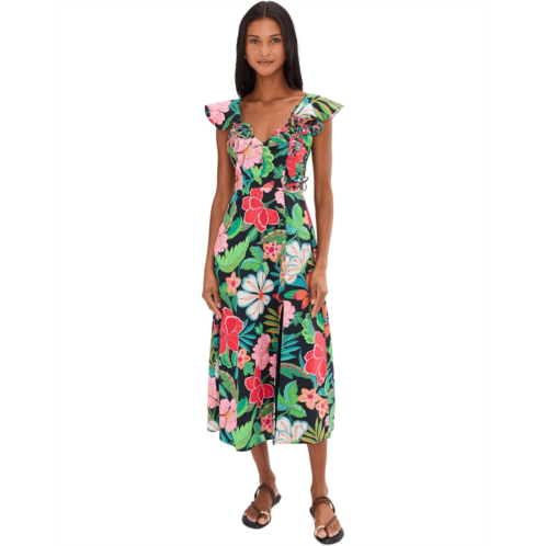 Womens Adrianna Papell 3D Floral Print Midi Dress
