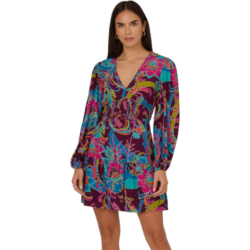 Womens Adrianna Papell Printed Flounce Short Dress