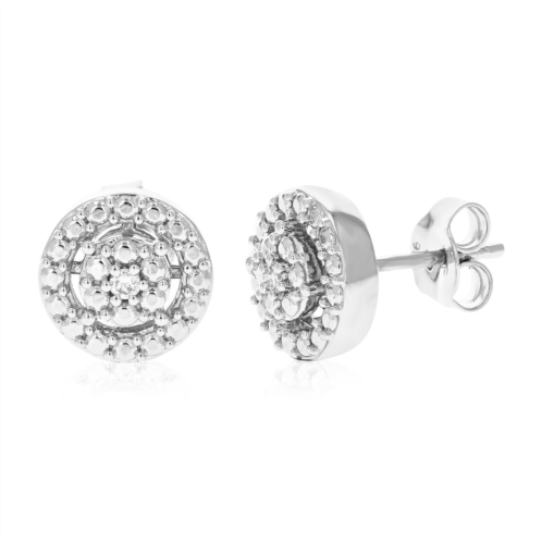 Vir Jewels 1/20 cttw lab grown diamond composite earrings in sterling silver with push backs for women