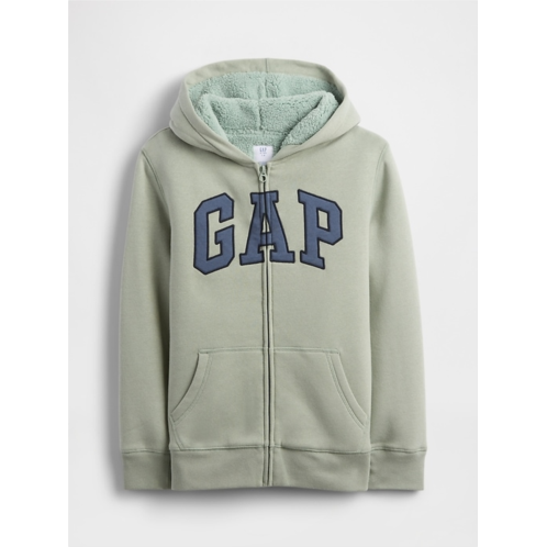 Kids Gap Logo Sherpa Zip Hoodie