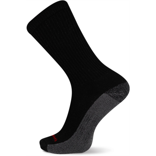 Wolverine Mens Cotton Steel Toe Crew Socks 6-Pack Black